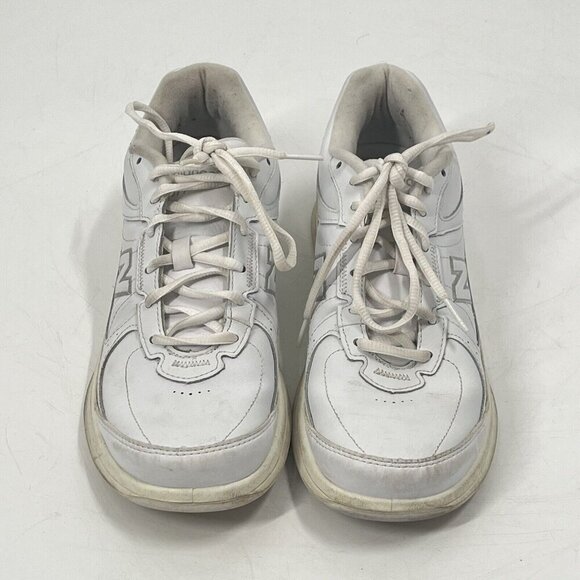 New Balance 557 White Leather Walking Sneakers Sz 9 .5 - Picture 2 of 7